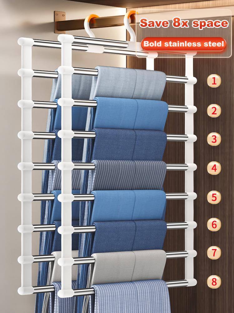 Hangers & Racks 4/6/8 Layers Trouser Pants Hnagers Closet Organizer Stainless Steel Clothes Home Appliance
Hangers & Racks 4/6/8 Layers Trouser Pants Hnagers Closet Organizer Stainless Steel Clothes Home Appliance