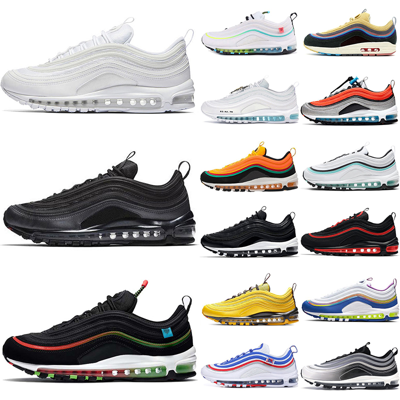 2021 97 Running Shoes Retroes Mens Womens Zapatos 97s Sliver Bullet Gradient Fade Sean Wotherspoon Triple White SE Metalic Gold Mans Trainers Sneakers 36-45, Easter 40-45
2021 97 Running Shoes Retroes Mens Womens Zapatos 97s Sliver Bullet Gradient Fade Sean Wotherspoon Triple White SE Metalic Gold Mans Trainers Sneakers 36-45, Easter 40-45