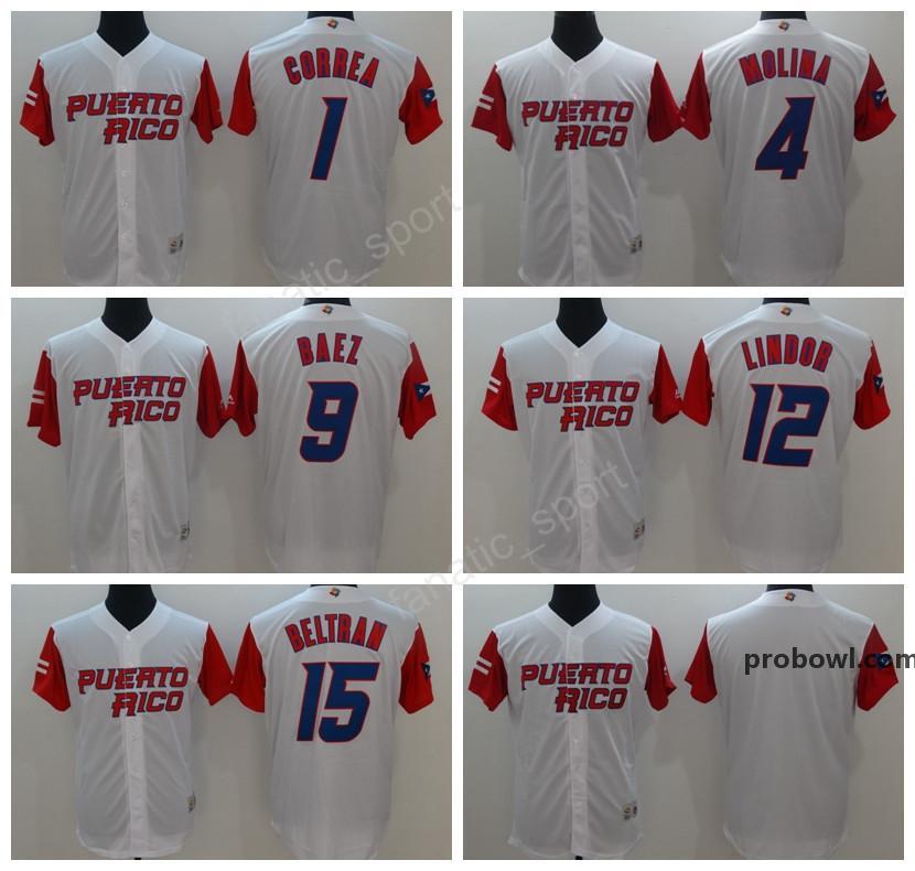 Puerto Rico Baseball Jerseys 2017 World Classic 1 Carlos Correa 4 Yadier Molina 9 Javier Baez Jersey 12 Francisco Lindor 15 Carlos Beltran., 1 white
Puerto Rico Baseball Jerseys 2017 World Classic 1 Carlos Correa 4 Yadier Molina 9 Javier Baez Jersey 12 Francisco Lindor 15 Carlos Beltran., 1 white