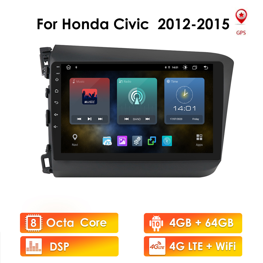 2G+32G Android 10 Car Radio For Honda Civic 2012 2013 2014 2015 car GPS player car accessory 4G multimedia autoradio pc headunit
2G+32G Android 10 Car Radio For Honda Civic 2012 2013 2014 2015 car GPS player car accessory 4G multimedia autoradio pc headunit