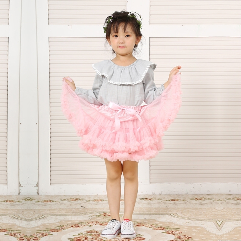 Girls pettiskirt fluffy baby children dance skirt ballet ball gown tutu petticoat kids clothing 210331