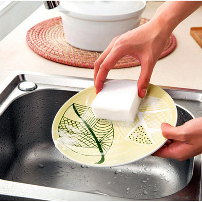 100*60*20mm White Magic Melamine Sponge kitchen utensils washing sponge 100/pcs decontamination and oil cleaning magic supplies от DHgate WW