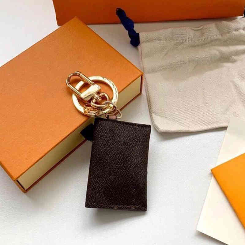 High Quality Coin Purse Fashion keychain Wallet Pendant Car Chain Brown Flower Mini Bag Small Jewelry Gift Accessories key ring