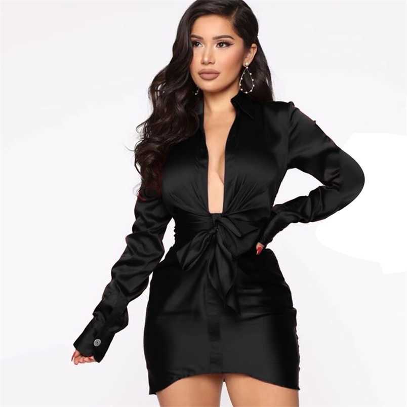 Women's Folding Mini Fashion Celebrity Satin Black Long Sleeve V-neck Birthday Club Wear Ladies Sexy Party Dress 210525
Women's Folding Mini Fashion Celebrity Satin Black Long Sleeve V-neck Birthday Club Wear Ladies Sexy Party Dress 210525