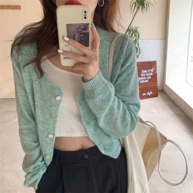 Soft O-Neck Spring Outwear Casual Solid Short Knitted Tops Cardigans Loose Women Fashion Sweaters Coat 210525, Blue
Soft O-Neck Spring Outwear Casual Solid Short Knitted Tops Cardigans Loose Women Fashion Sweaters Coat 210525, Blue