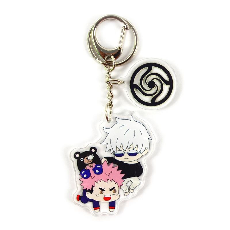 Keychains Anime Jujutsu Kaisen Kugisaki Gojo Satoru Nobara Delicacy Bag Pendant Acrylic Key Chain Decoration Accessory Keyring