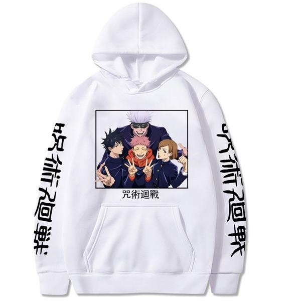 2021 Jujutsu Kaisen Hoodie Casual Hoodies Men and Women Unisex Anime Manga Black Hoodies Tops Clothes Y0809