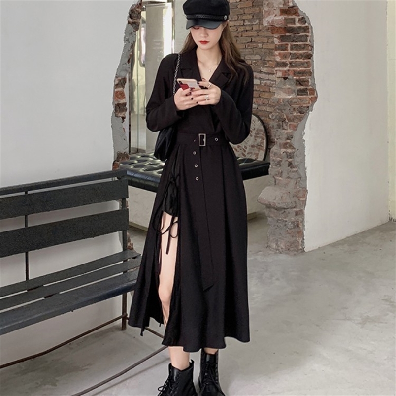 Autumn Women Dress Lapel Collar Long Sleeve High Waist With Sashes Split Dresses Female casual slim Fashion Clothing 210519, Photo color
Autumn Women Dress Lapel Collar Long Sleeve High Waist With Sashes Split Dresses Female casual slim Fashion Clothing 210519, Photo color