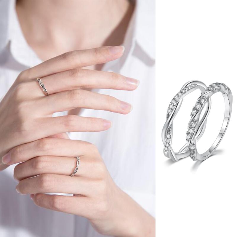 Cluster Rings Temperament Winding Midi For Women Wedding Engagement Ring Silver Color Zirconia Gift Girls Fashion Jewelry DZR018-23, Golden;silver
Cluster Rings Temperament Winding Midi For Women Wedding Engagement Ring Silver Color Zirconia Gift Girls Fashion Jewelry DZR018-23, Golden;silver