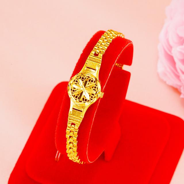 Bangle 24K Gold Watch Shape Charm Bracelets For Women Trendy Elegant Sunflower Bracelet Couples Jewelry Christmas Gifts
Bangle 24K Gold Watch Shape Charm Bracelets For Women Trendy Elegant Sunflower Bracelet Couples Jewelry Christmas Gifts