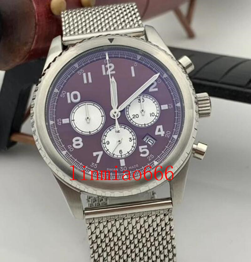 chronograph quartz mens 46mm watch watches green dial arabic number markers wristwatches with stainless steel mesh bracelet, Slivery;brown
chronograph quartz mens 46mm watch watches green dial arabic number markers wristwatches with stainless steel mesh bracelet, Slivery;brown