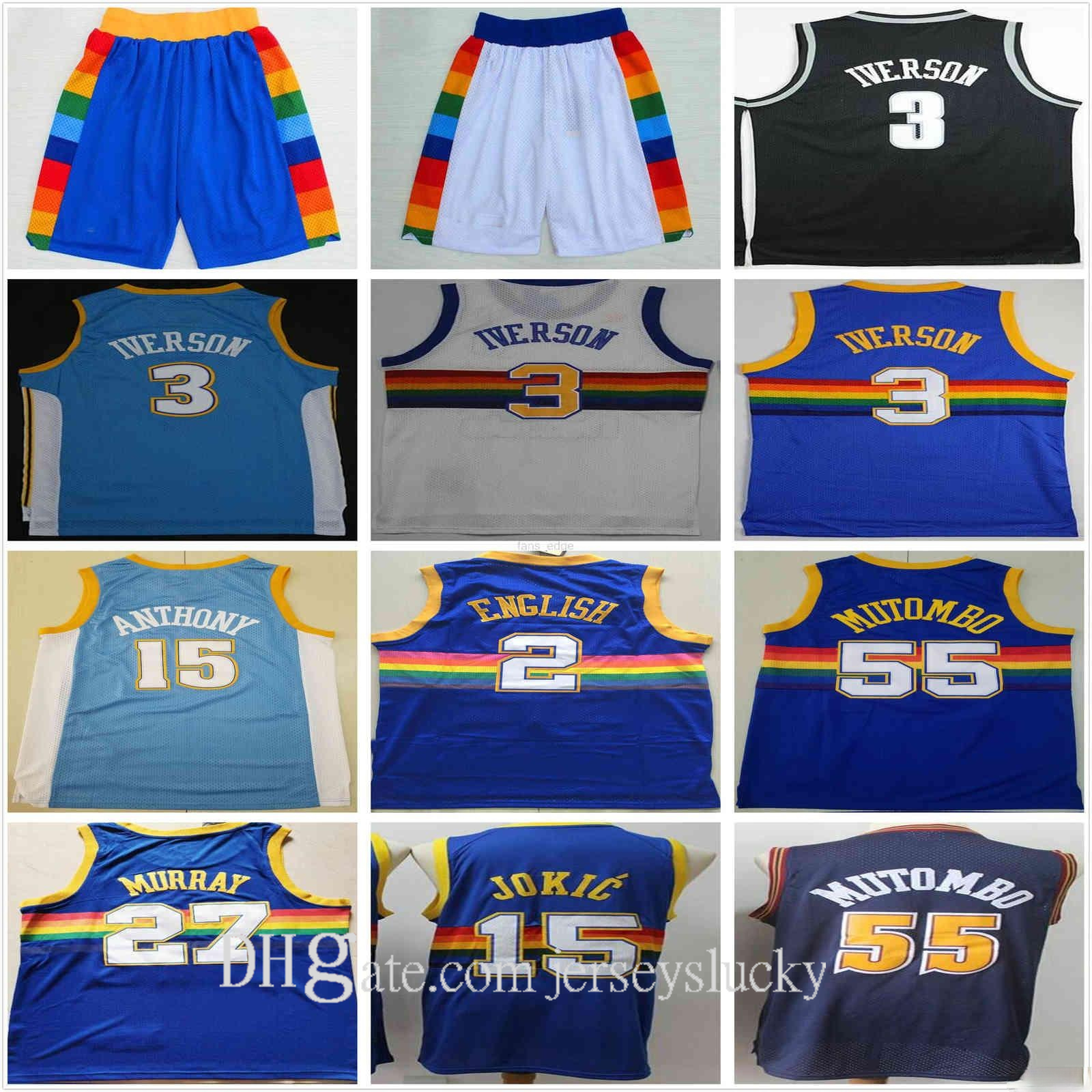Retro Vintage Classic Dikembe 2 English Allen 55 Mutombo Anthony 15 Carmelo Alex 3 Iverson #15 Jokic 27 Murray Basketball Jerseys, Black
Retro Vintage Classic Dikembe 2 English Allen 55 Mutombo Anthony 15 Carmelo Alex 3 Iverson #15 Jokic 27 Murray Basketball Jerseys, Black