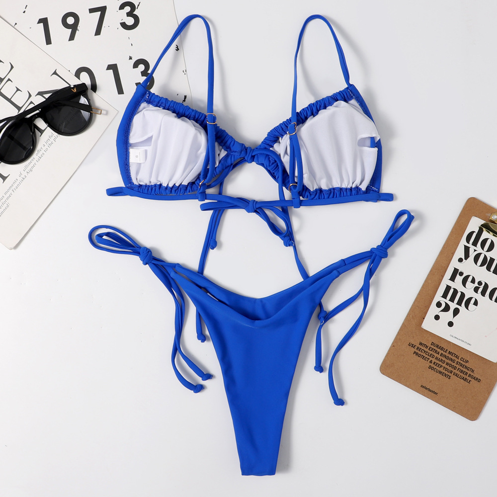 Brazilian String Bikini Swimwear Women Solid Swimsuit Sexy Micro Bikinis Set Swimming Mini Bathing Suit High Cut 210520