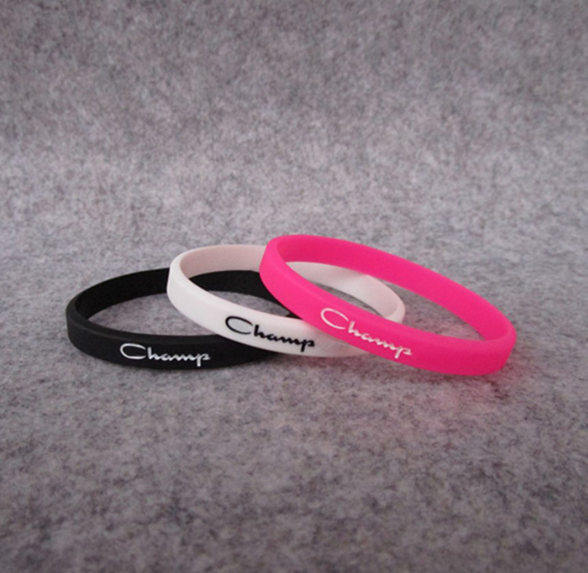 50PCS Silicone Champion Jelly Bracelets Unisex Wristband Colorful Rubber Bracelet Sport Wrist Band Fashion Jewelry Promotion Gift