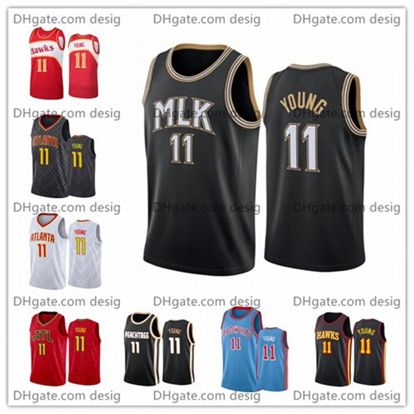 Men Trae Young Atlanta Hawks 2021 Young MLK City Basketball Jersey honor Dr. King, Black