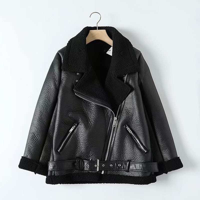 QNPQYX New Fur Long Sleeved Loose Belt Warm Women's Jacket Lamb Wool Winter Thickened Locomotive Lapel Female Coat Beige Black Chic PU Tops
QNPQYX New Fur Long Sleeved Loose Belt Warm Women's Jacket Lamb Wool Winter Thickened Locomotive Lapel Female Coat Beige Black Chic PU Tops