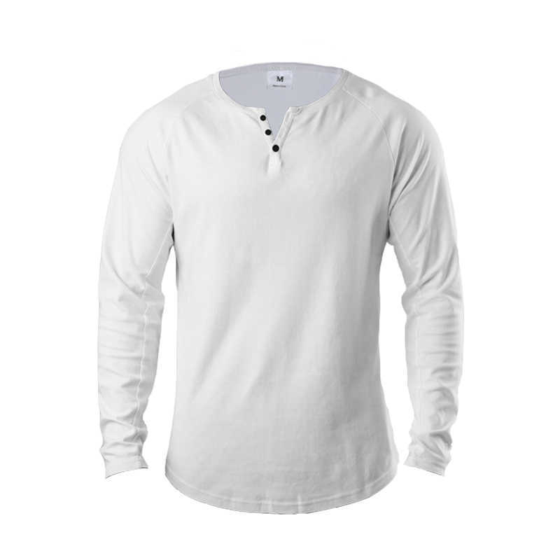 Casual gym clothing fitness t shirt men fashion extend hip hop Autumn long sleeve t-shirt cotton bodybuilding muscle tshirt man 210629