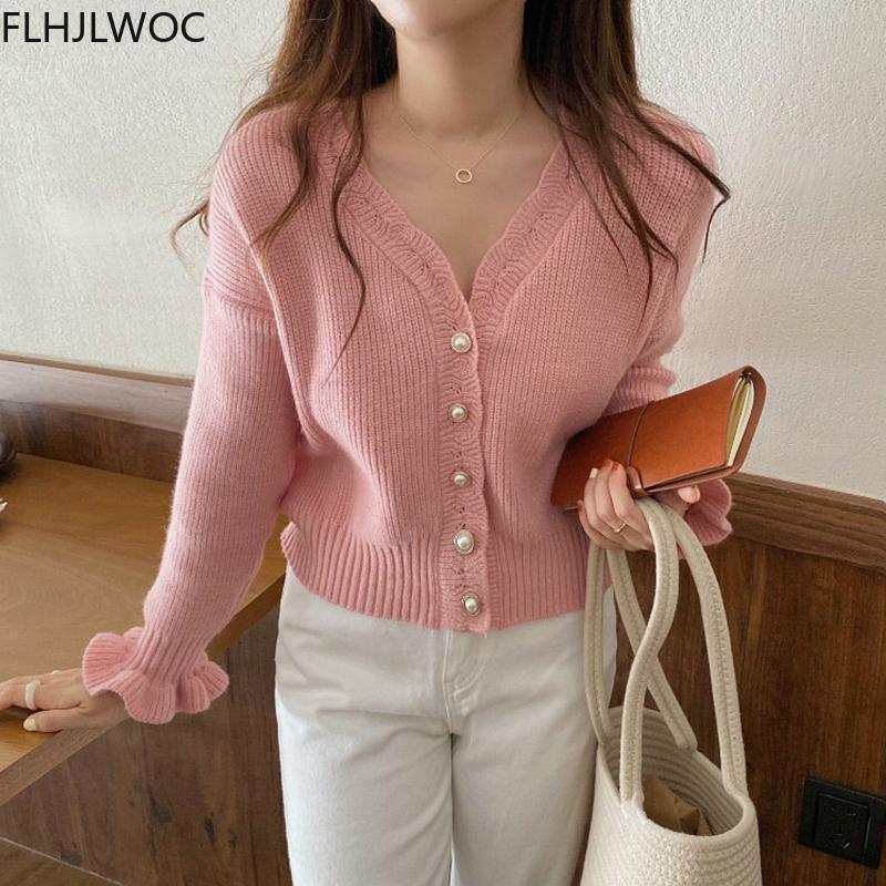 Women's Knits & Tees Japan Cute Sweet Girls Women 2021 Fall Winter Outerwear White Lace Knitted Cardigans Single Breasted Pink V Neck Sweate
Women's Knits & Tees Japan Cute Sweet Girls Women 2021 Fall Winter Outerwear White Lace Knitted Cardigans Single Breasted Pink V Neck Sweate