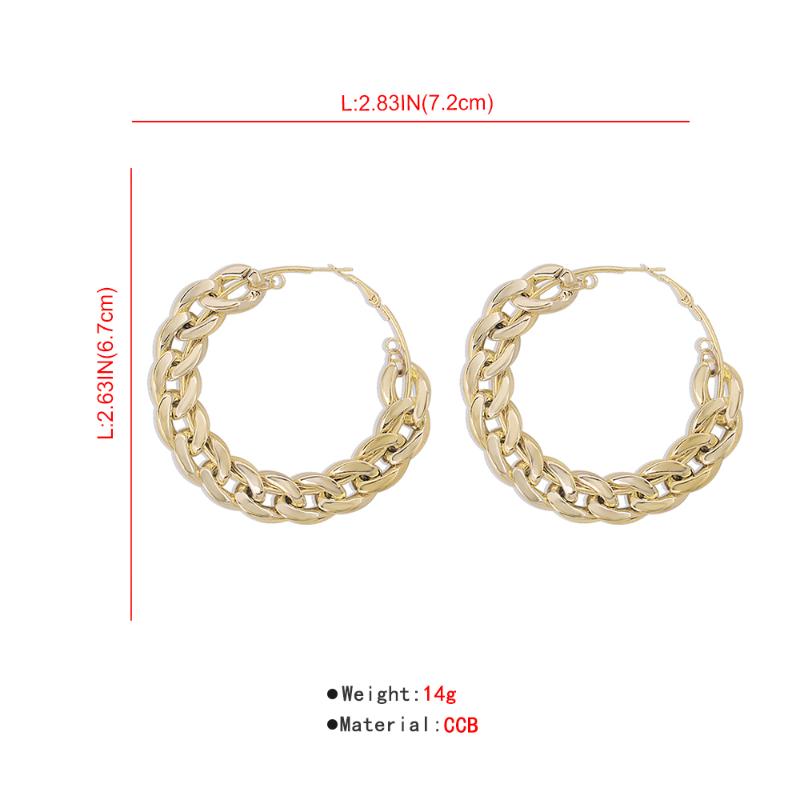 Punk Style Oversized Large Hoop Earrings ed Big Circle Round For Women Party Jewelry Accessory Gift Huggie
