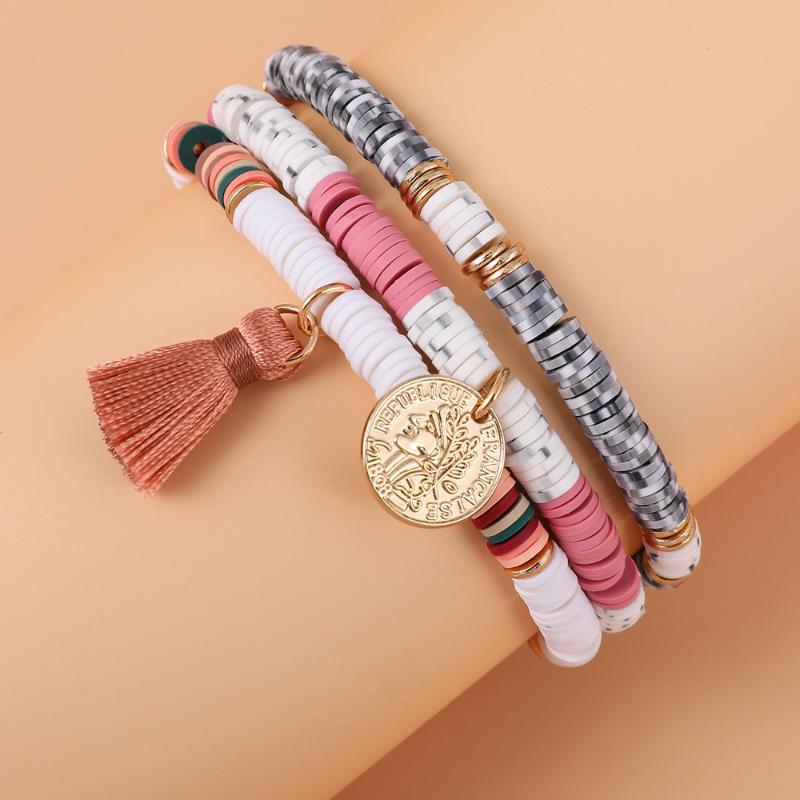 Beaded, Strands Jewelry For Women 2021 3 PCS Set Clay Stretchy Bracelets Bead Bracelet Summer Beach Accessories Personalized Gift
Beaded, Strands Jewelry For Women 2021 3 PCS Set Clay Stretchy Bracelets Bead Bracelet Summer Beach Accessories Personalized Gift