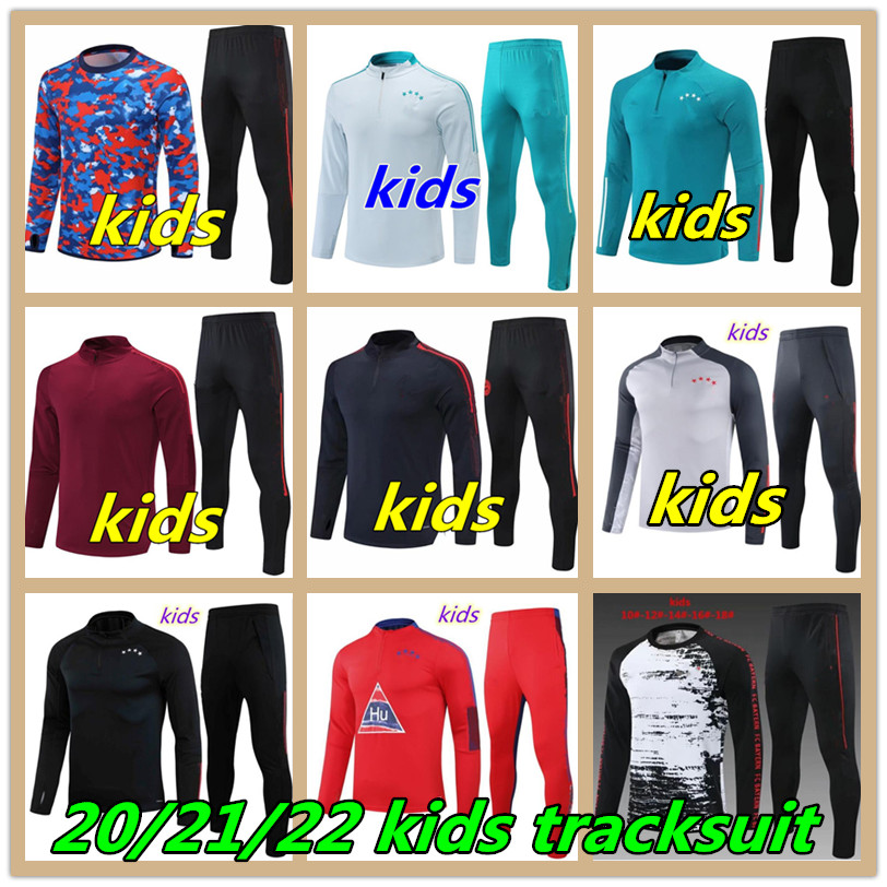 

21 22 kids tracksuit BaYern Munich football jackets kits 2021 Survetement ALEXIS LUKAKU LAUTARO soccer long zipper hoodie training suit