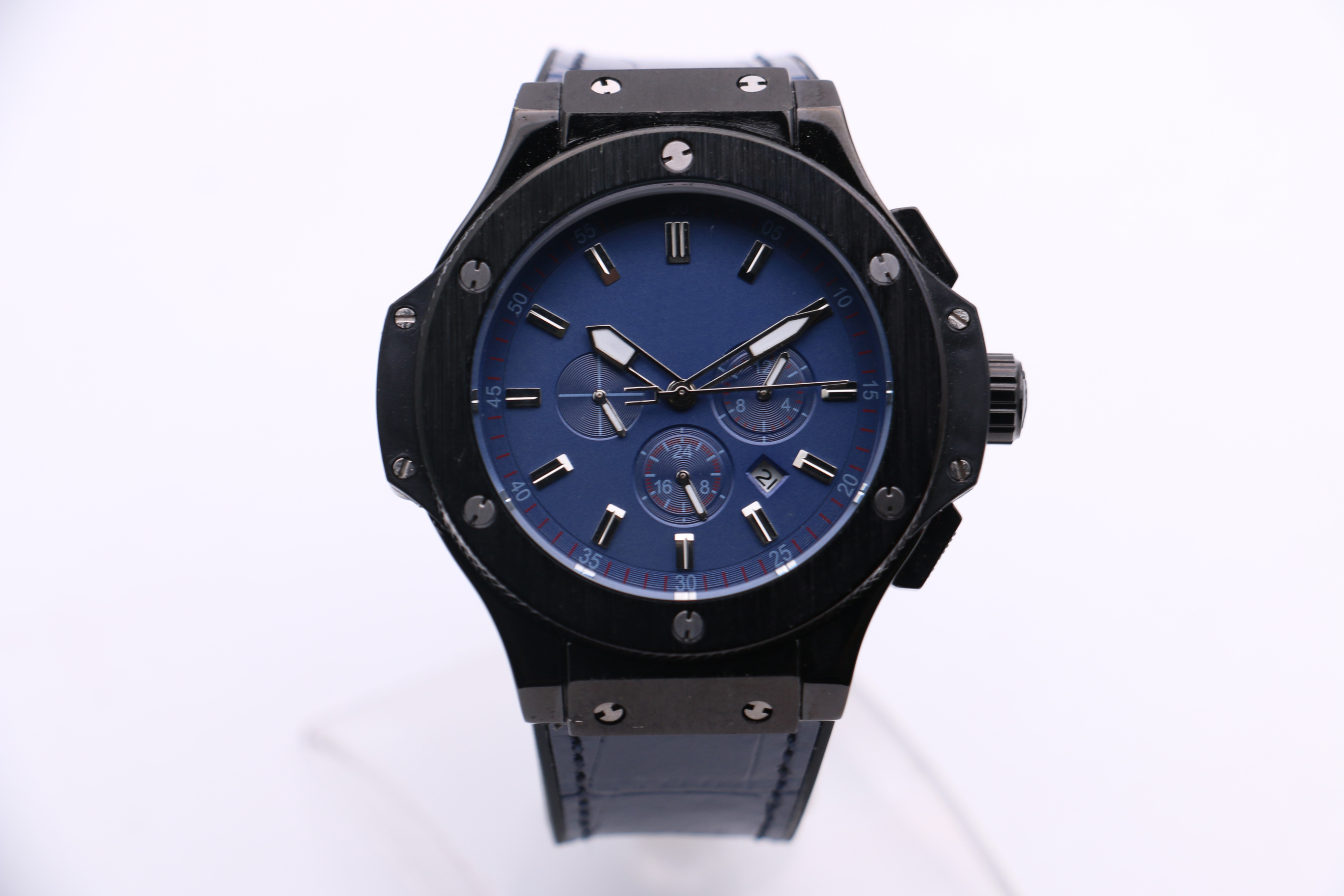 Fashion Modern Casual Men's Mechanical Watch NX Black Stainless Steel Case Blue Surface Rubber Strap Six-Hand Calendar, Multi-color
Fashion Modern Casual Men's Mechanical Watch NX Black Stainless Steel Case Blue Surface Rubber Strap Six-Hand Calendar, Multi-color