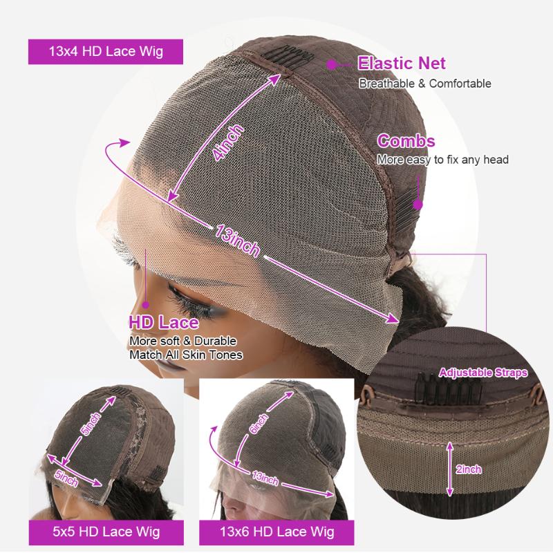 Lace Wigs 40inch Human Hair Frontal Wig Body Wave Front Preplucked Hairline Vendor Wholesale