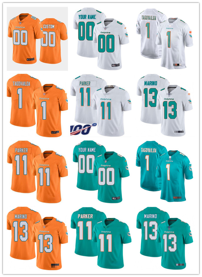 Men Women Youth MiamiDolphins13 Dan Marino 11 DeVante Parker 1 Tua Tagovailoa custom Green White Orange Football Jerseys, Colour
Men Women Youth MiamiDolphins13 Dan Marino 11 DeVante Parker 1 Tua Tagovailoa custom Green White Orange Football Jerseys, Colour