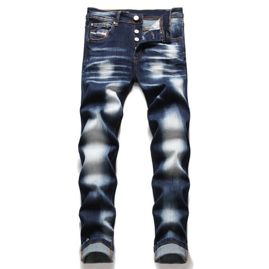 Men's Jeans Fashion Sweat Knee Protector Patchwork High Street Fashions Jogger Trousers Men Elastic Waist Harem Pant Pencil 09, Blue
Men's Jeans Fashion Sweat Knee Protector Patchwork High Street Fashions Jogger Trousers Men Elastic Waist Harem Pant Pencil 09, Blue