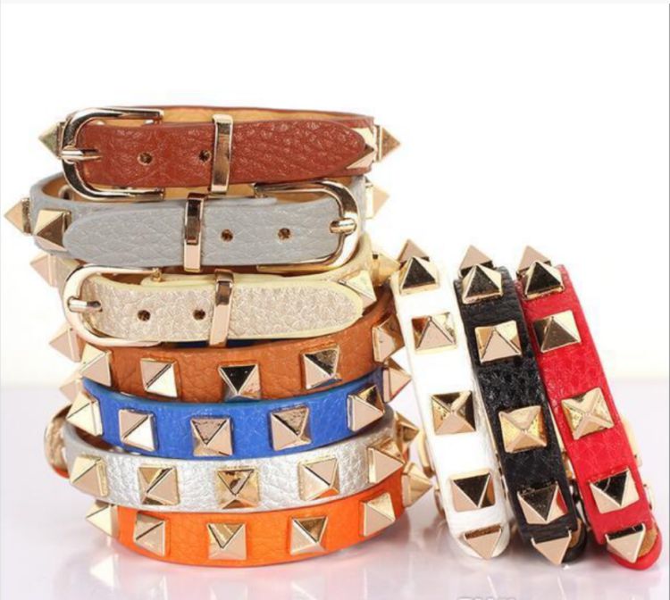 Hot new 2021 LOVELY Fashion star style women's bracelet and candy punk Women strap rivet bracelet for Gift 62a68h