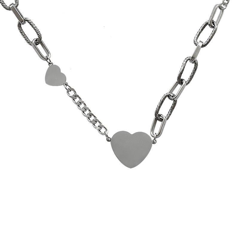 Stainless Steel Clavicle Chain Love Heart Necklace Pendant Titanium Hip Hop Geometry Party Womens Jewelry Chains
Stainless Steel Clavicle Chain Love Heart Necklace Pendant Titanium Hip Hop Geometry Party Womens Jewelry Chains