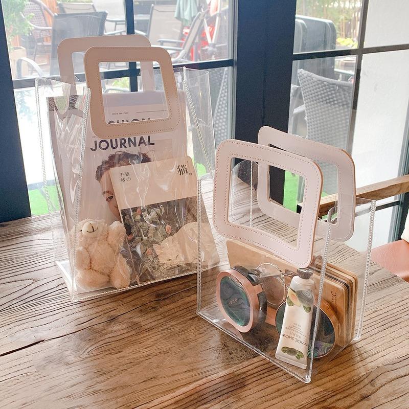 Cosmetic Bags & Cases Simple Non-Printed Style Portable Storage Bag Transparent Pvc Handbag Skin Care Products Large-Capacity Shopping
Cosmetic Bags & Cases Simple Non-Printed Style Portable Storage Bag Transparent Pvc Handbag Skin Care Products Large-Capacity Shopping