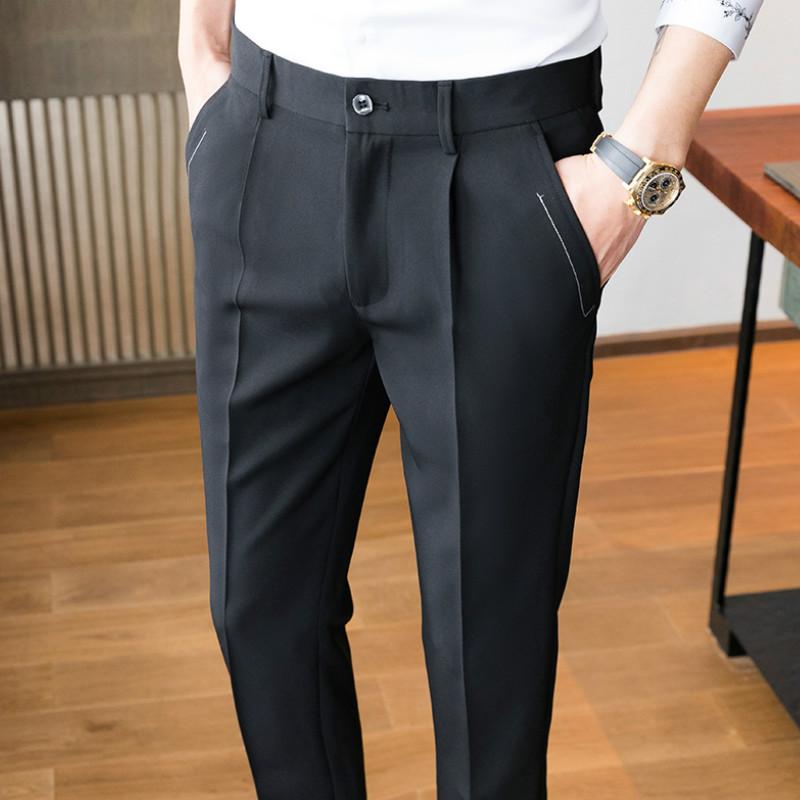 Formal Dress Men's Summer Pants Ankle Casual Social Business Suit Tights Fashionable Suits & Blazers, Black
Formal Dress Men's Summer Pants Ankle Casual Social Business Suit Tights Fashionable Suits & Blazers, Black