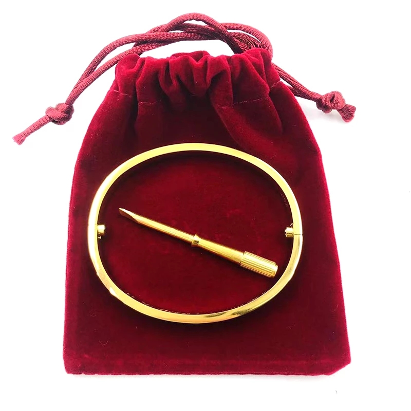 luxury Love Bracelet Bangles Women Men 4CZ Titanium Steel Screw Screwdriver Bracelets Gold Silver Rose Nail Bracelet Jewelry with velvet bag Size 15-- 22
luxury Love Bracelet Bangles Women Men 4CZ Titanium Steel Screw Screwdriver Bracelets Gold Silver Rose Nail Bracelet Jewelry with velvet bag Size 15-- 22
