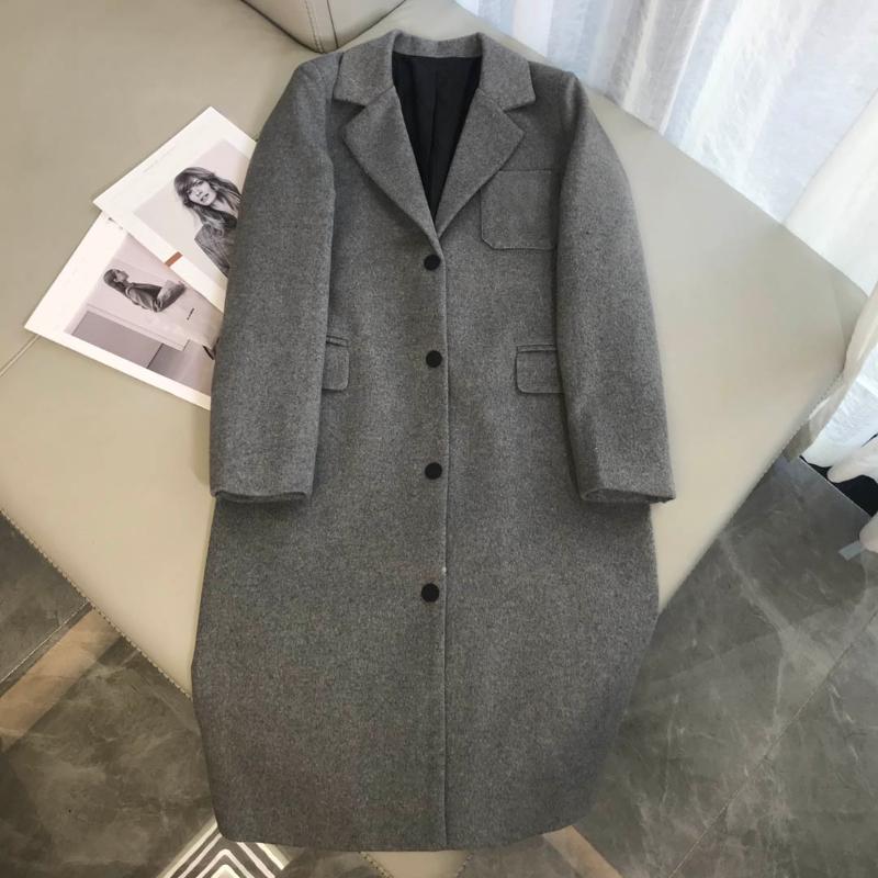 Women' Wool & Blends High-end Woolen Long Coats For Women Fashion Commute Sleeve Slim Coat Top Quality 3D Cut Grey Lady Winter 2021, Gray
Women' Wool & Blends High-end Woolen Long Coats For Women Fashion Commute Sleeve Slim Coat Top Quality 3D Cut Grey Lady Winter 2021, Gray