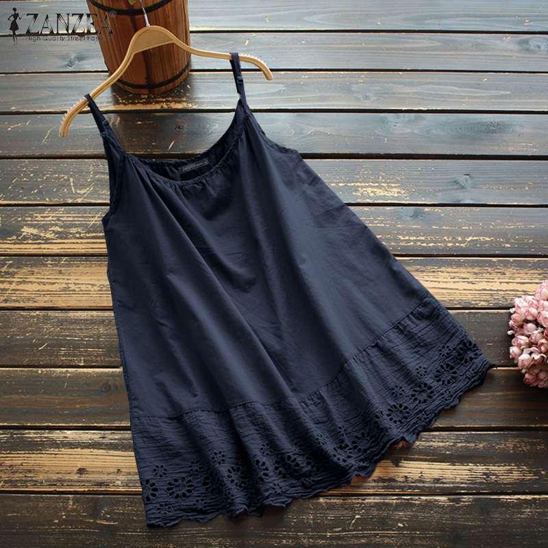 Women's Blouses & Shirts ZANZEA Women Elegant Floral Lace Crochet Blouse Summer Sleeveless O Neck Tank Tops Loose Spaghetti Strap Camisole C, White
Women's Blouses & Shirts ZANZEA Women Elegant Floral Lace Crochet Blouse Summer Sleeveless O Neck Tank Tops Loose Spaghetti Strap Camisole C, White