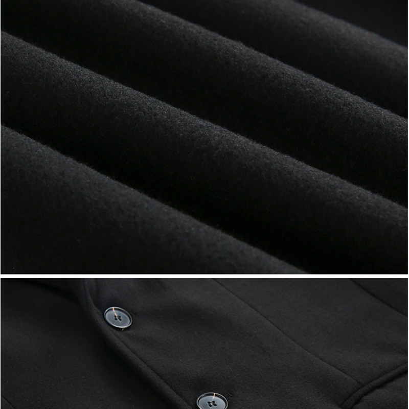 IEFB Korean fashion woolen coat men's medium long winter thickening trend warm black classic clothes for mael 9Y4762 210524