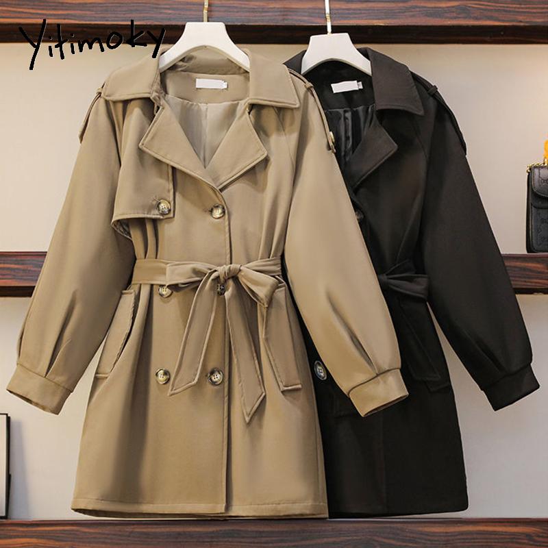 Women's Trench Coats Yitimoky Women Double-Breasted With Belt Spring Fashion Female Lantern Sleeve Windbreaker Turn-down Collar Outerwear, Tan;black
Women's Trench Coats Yitimoky Women Double-Breasted With Belt Spring Fashion Female Lantern Sleeve Windbreaker Turn-down Collar Outerwear, Tan;black