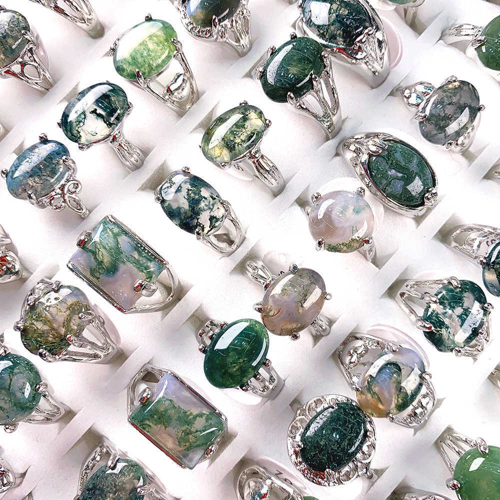 Natural Stone Ocean Water Moss Agates Rings Fashion Geometric Jewelry Ring Women Men Gifts
Natural Stone Ocean Water Moss Agates Rings Fashion Geometric Jewelry Ring Women Men Gifts