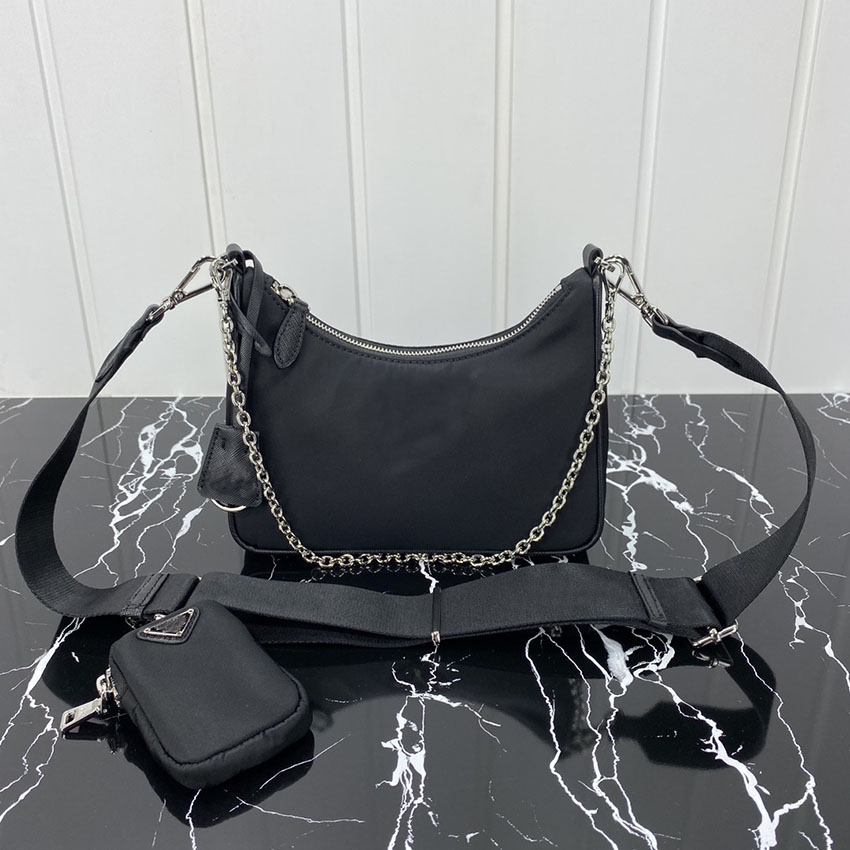 Designer Bags Unisex Hobo Bag Nylon Women Handbags Chian Purse Messenger Composite Tote, Black
Designer Bags Unisex Hobo Bag Nylon Women Handbags Chian Purse Messenger Composite Tote, Black