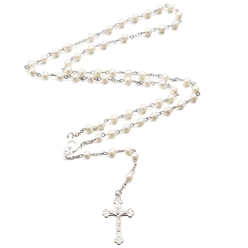 Pendant Necklaces Alloy Christian Cross Rosary Simulation Pearl Bead Necklace For Women Men Catholic Religious Jewelry
Pendant Necklaces Alloy Christian Cross Rosary Simulation Pearl Bead Necklace For Women Men Catholic Religious Jewelry