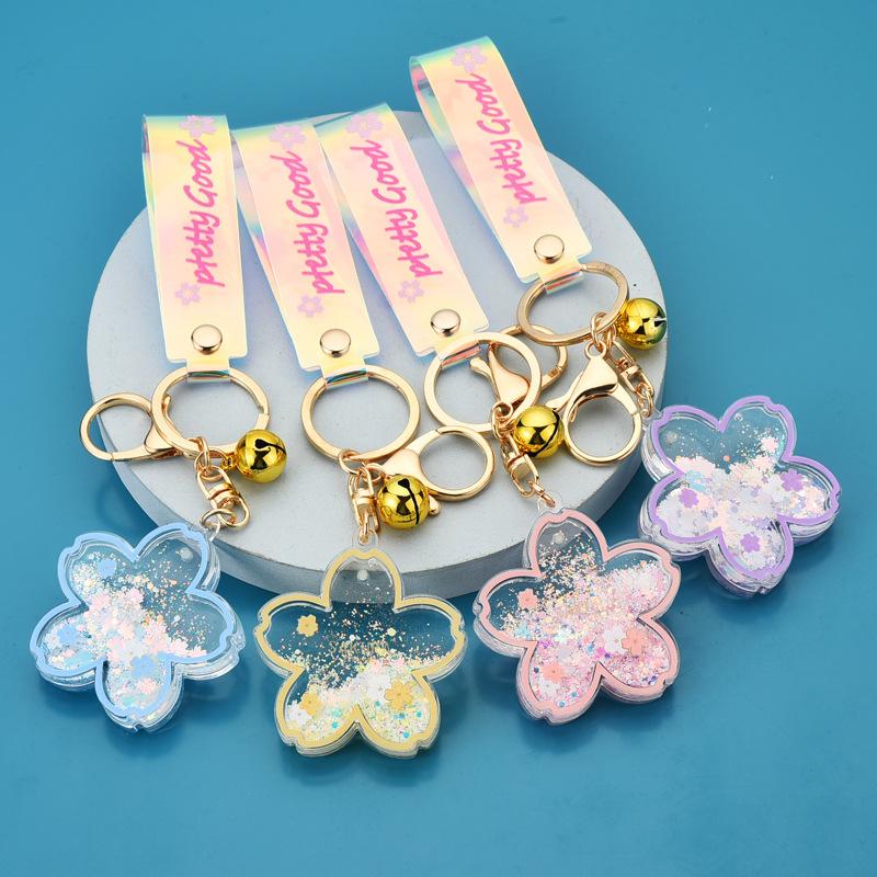 Keychains Cherry Blossoms Moving Liquid Keychain Creative Quicksand Snowflake Bag Pendant Car Keys Accessories Lovers Gift
Keychains Cherry Blossoms Moving Liquid Keychain Creative Quicksand Snowflake Bag Pendant Car Keys Accessories Lovers Gift