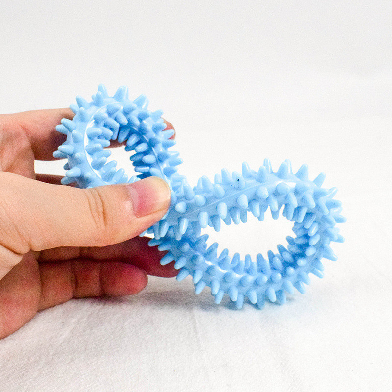 Cute Pet Toy Dog Chew Toy Ring Shape Non Toxic Portable Safe Cleaning Tooth Toy Pets Tool Random Color Dropshipping