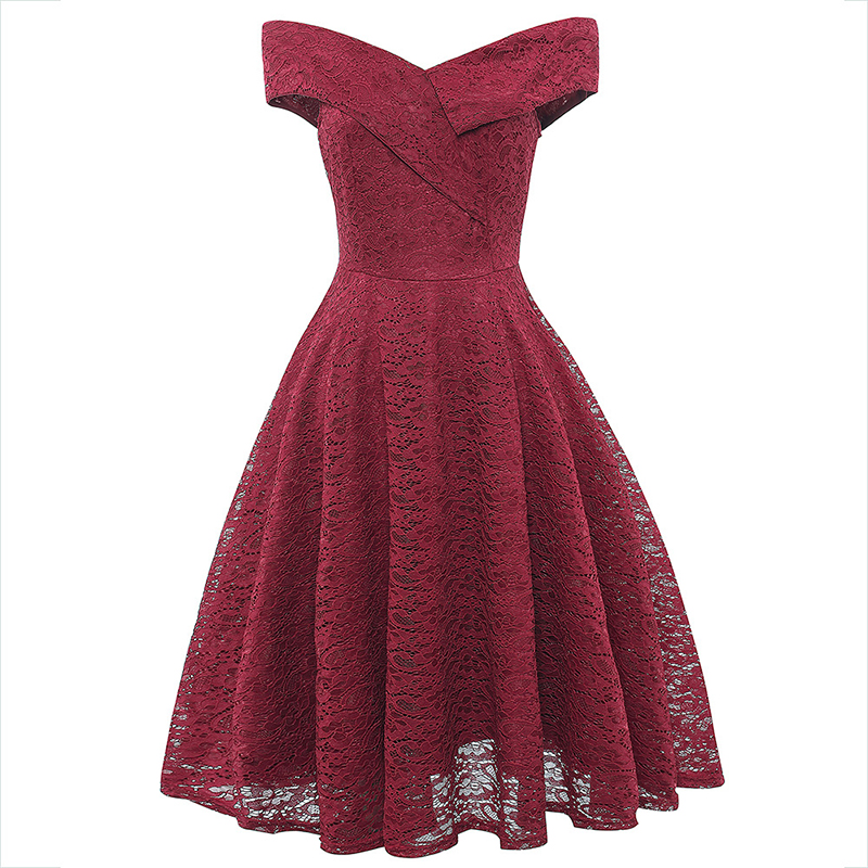 2021robe ete femme 2021 plus size dress women lace dress off shoulder v neck dresses woman party night vintage ladies robes, Red
2021robe ete femme 2021 plus size dress women lace dress off shoulder v neck dresses woman party night vintage ladies robes, Red