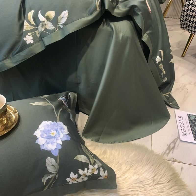 Luxury Egyptian Cotton Bedding HD Print Clear Pattern Trees Branches Birds Duvet Cover Set Bed Sheet Pillowcases Queen King Size Sets