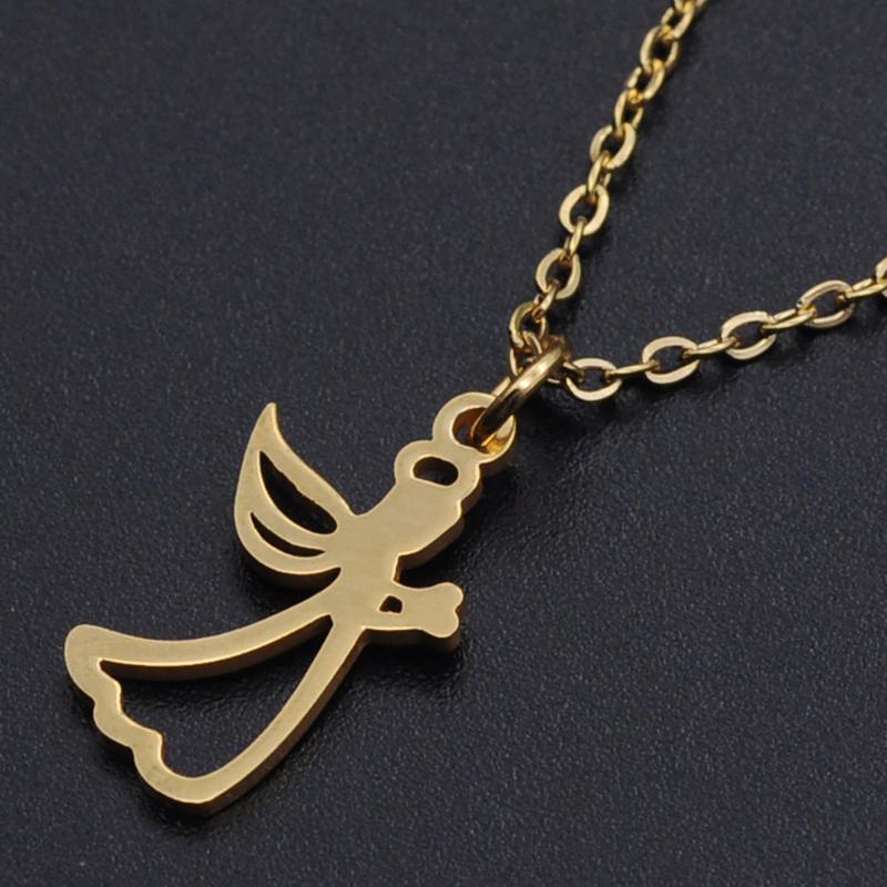 Pendant Necklaces Angel Stainless Steel Charm Necklace For Women Fashion Jewelry Dainty Drop Accept OEM Order
Pendant Necklaces Angel Stainless Steel Charm Necklace For Women Fashion Jewelry Dainty Drop Accept OEM Order