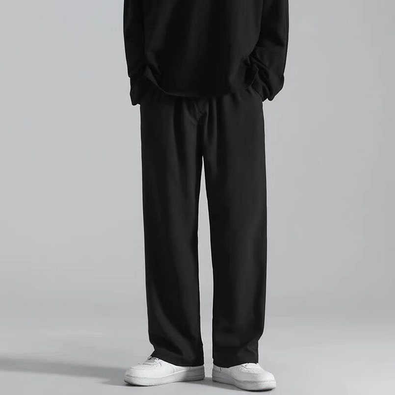 Oversize Men's Wide Leg Pants Thin Baggy Tracksuit Menswear Plus Size Harajuku Male Korean Straight Trouser Spring 211119