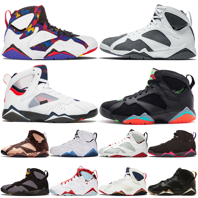 

Bordeaux VII JUMPMAN Patta X Ray Allen Mens Basketball Shoes Air Jordan Retro 7 Raptro Charcoal HareTopaz Mist Jordan7s Oregon Ducks Olymipc Blue Trainers Sneakers, W18 40-46