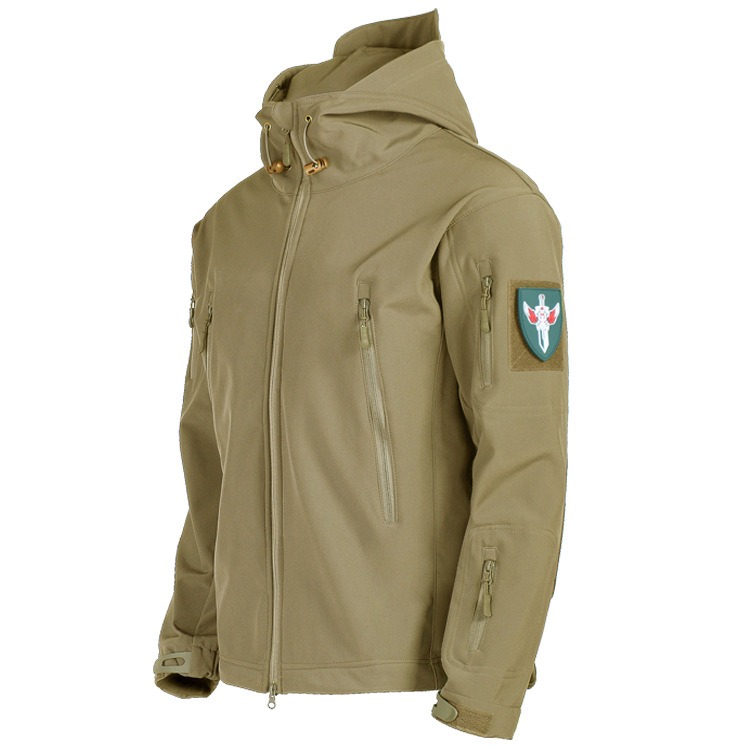 Outdoor sharkskin snowboard jacket men/women plus velvet thick waterproof camouflage tactical mountaineering jacket, Black;brown
Outdoor sharkskin snowboard jacket men/women plus velvet thick waterproof camouflage tactical mountaineering jacket, Black;brown