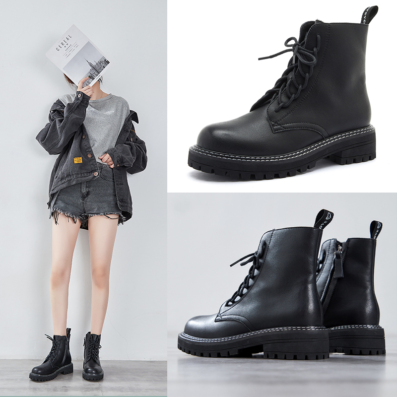 2020 Genuine Leather Martens Boots Women Ankle Boots Platform Brand 8 Eye British Wind Thick Short Boots Combat Motorcycle, Black
2020 Genuine Leather Martens Boots Women Ankle Boots Platform Brand 8 Eye British Wind Thick Short Boots Combat Motorcycle, Black